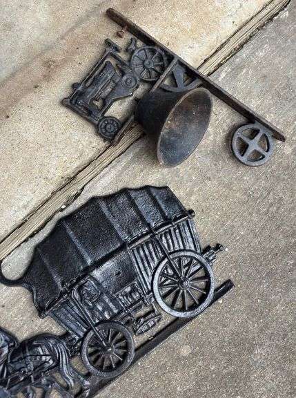 Cast iron bell and plaque