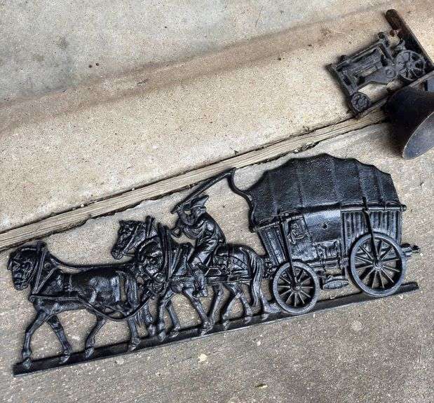 Cast iron bell and plaque