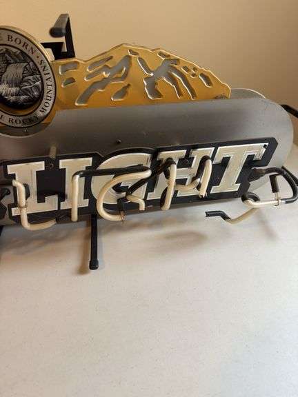 Coors light neon sign, light busted 34”