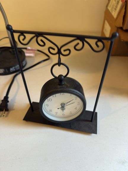 Clock, pitcher, lamp etc