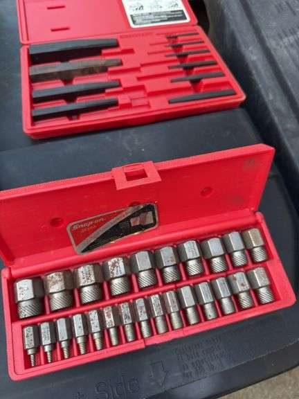 Proto and snap on screw extractor set