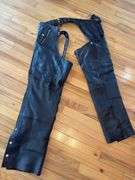 Harley Davidson size xl leather jacket and chaps large