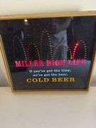 Miller high life plastic sign 16”x14”