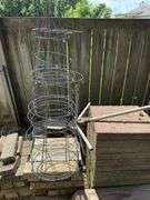 Tomato cages and metal pipe
