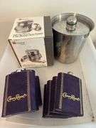 Crown Royal flasks, ice buckets