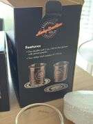 Harley Davidson lighters, drink glasses