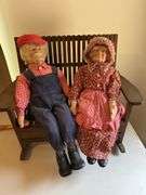 Maw and paw on rocker bench 29”