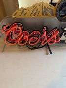 Coors light neon sign, light busted 34”