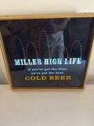 Miller high life plastic sign 16”x14”