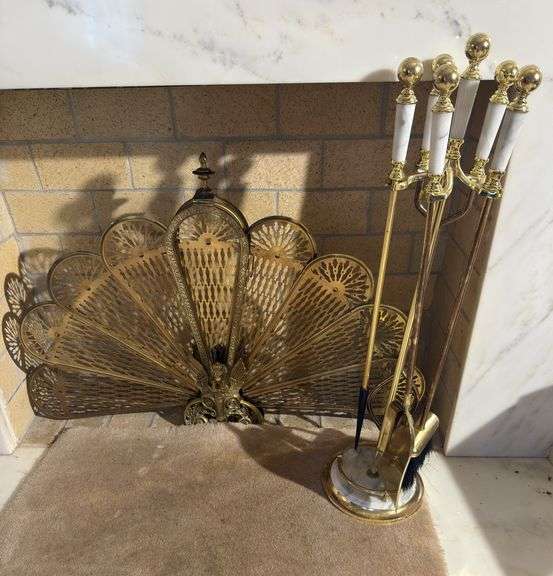 Fireplace screen and set