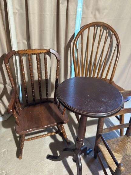 Chairs, plant stand