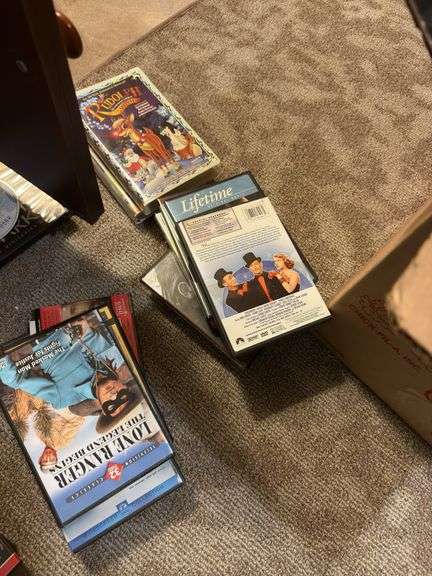 DVDs and vhs