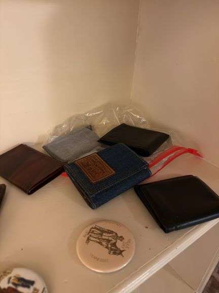 Charger, glass hats, wallets, pins etc