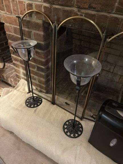 Paper shredder, fireplace screen, cords etc
