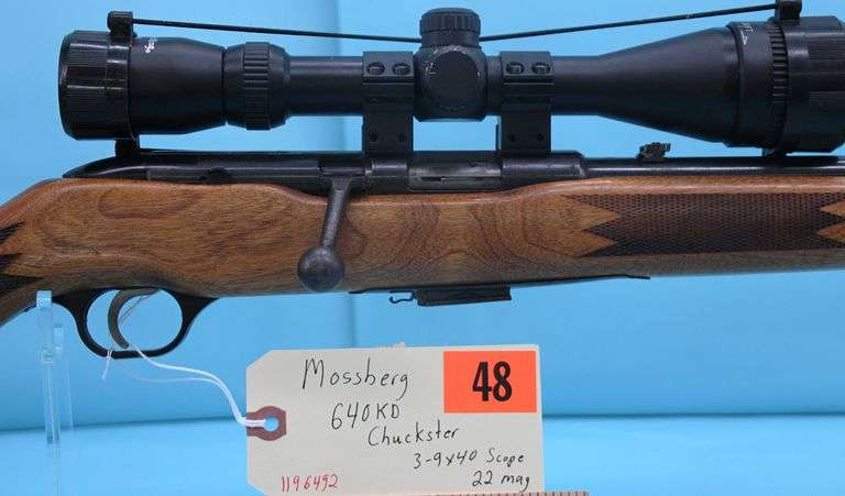 Mossberg 640K Chuckster  .22 mag with 3-9x40  scope