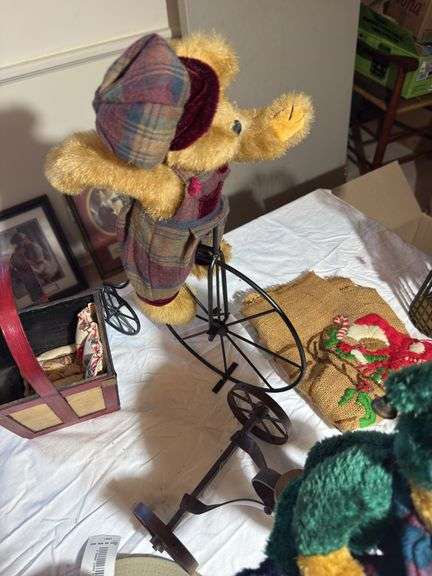 Boyd bears, doll rocking horses, hat etc