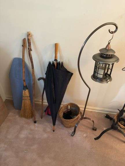 Walking sticks, umbrella, lamps etc