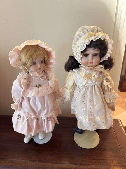 (2) porcelain dolls