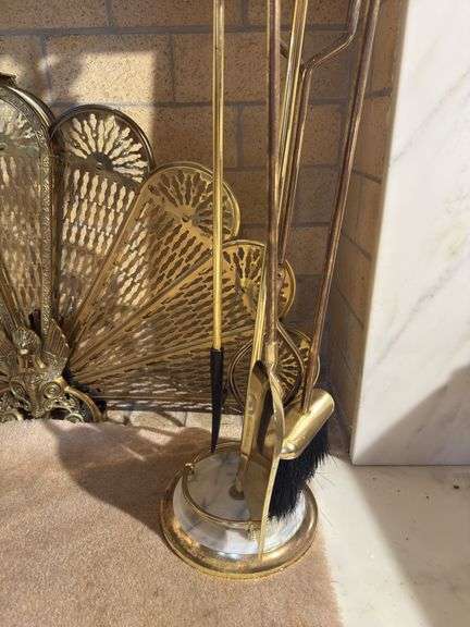 Fireplace screen and set