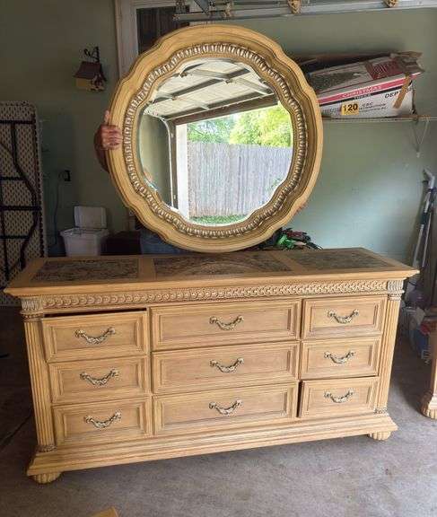 Queen size modern bedroom suit dresser 71x20, night stand 30x20