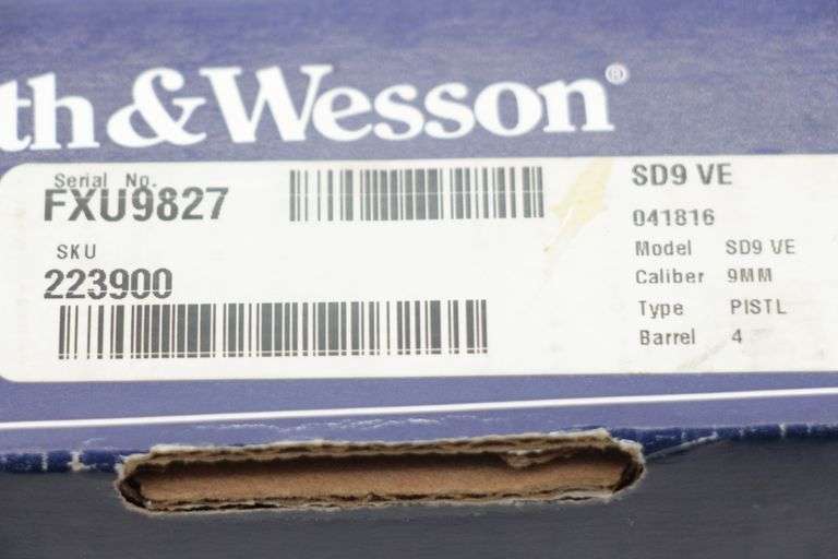 S&W SD9VE   9mm BOX