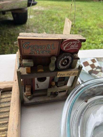 Washboard, sorry board game, dishes etc