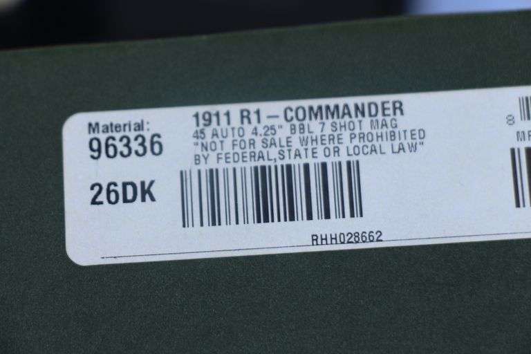 Remington 1911 R1 Commander  .45 NIB Infidel Huntsville AL