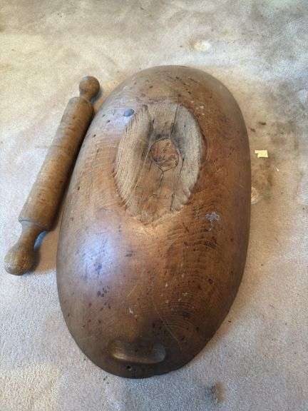 Dough bowl, rolling pin