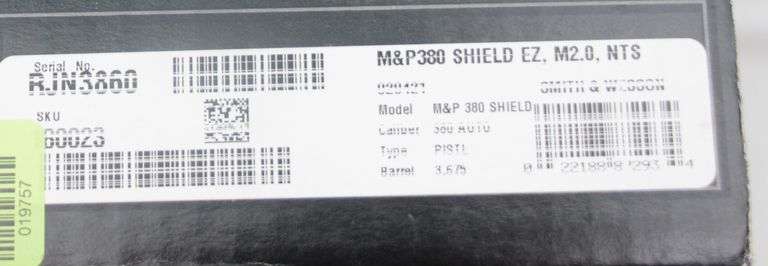 S&W M&P 380 Shield EZ  box