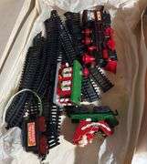 Figurines, train track, ornaments