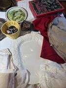 Tablecloths, platters etc