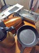 Pots, pans, assorted kitchenware