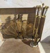Fireplace screen and set