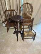 Chairs, plant stand