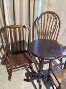 Chairs, plant stand