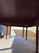 Drop leaf cherry dining table 86”x44” with 15” leaf