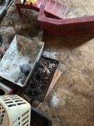 Weed eaters, wood ladder, metal drum