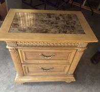 Queen size modern bedroom suit dresser 71x20, night stand 30x20
