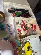 Figurines, train track, ornaments