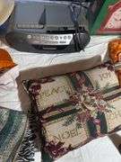 Sony player, heater, hats, mantle clock, etc