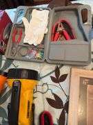 Flashlights, print, tools etc