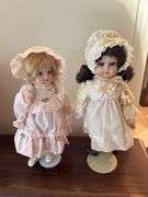 (2) porcelain dolls