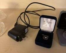 Charger, glass hats, wallets, pins etc