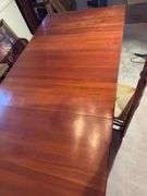 Drop leaf cherry dining table 86”x44” with 15” leaf