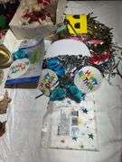 Figurines, train track, ornaments