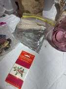 Lamp, snowmen, pins etc