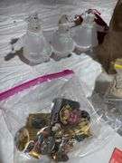 Lamp, snowmen, pins etc