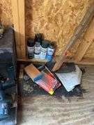 Black and decker, Tacklebox, misc contents of shed