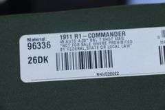 Remington 1911 R1 Commander  .45 NIB Infidel Huntsville AL