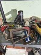 Toolbox with contents, shelf and contents